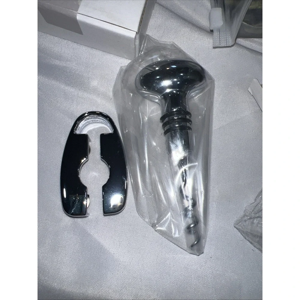 Chrome Corkscrew and Wine Bar Set Heavy‎